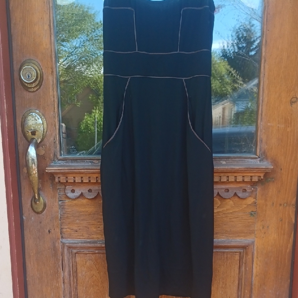 Fendi Black Strapless Sheath Dress